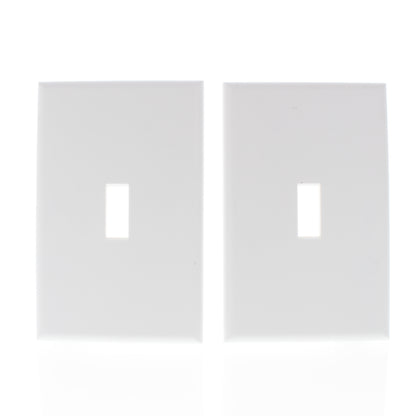 2 Pack- Cheetah White 1-Gang Toggle Switch Cover Plastic Wallplates 9000-W