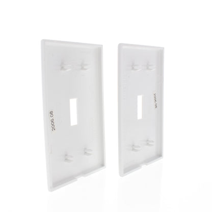 2 Pack- Cheetah White 1-Gang Toggle Switch Cover Plastic Wallplates 9000-W