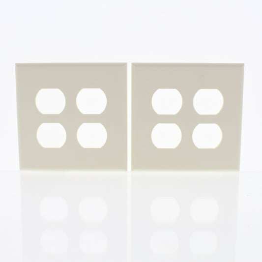 2-Pack Cheetah Almond 2-Gang Outlet Duplex Receptacle Cover Wallplates 9090-A