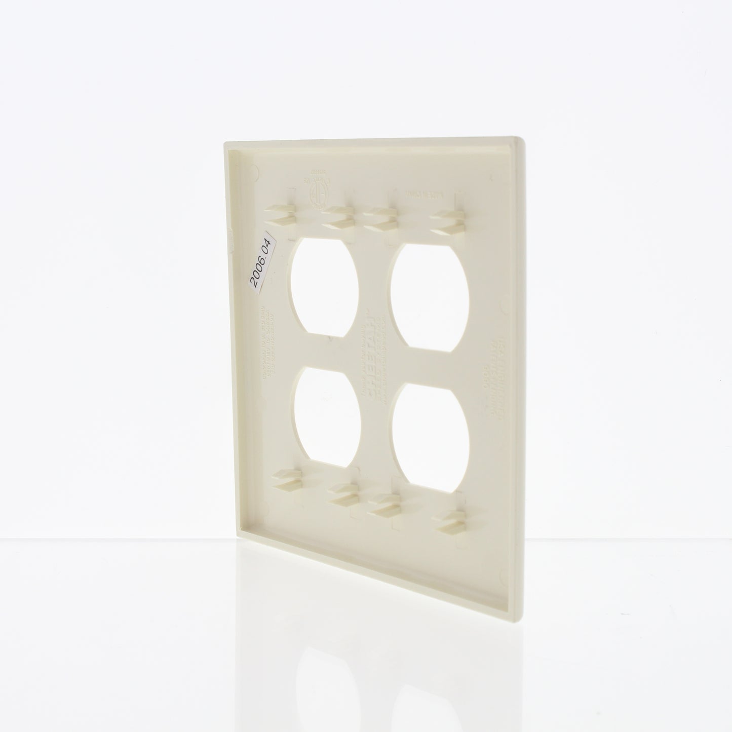 2-Pack Cheetah Almond 2-Gang Outlet Duplex Receptacle Cover Wallplates 9090-A