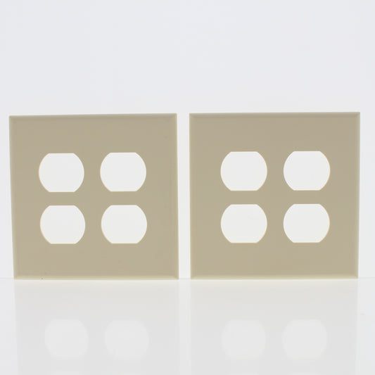 2-Pack Cheetah Ivory 2-Gang Outlet Duplex Receptacle Cover Wallplates 9090-I