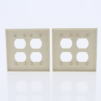 2-Pack Cheetah Ivory 2-Gang Outlet Duplex Receptacle Cover Wallplates 9090-I