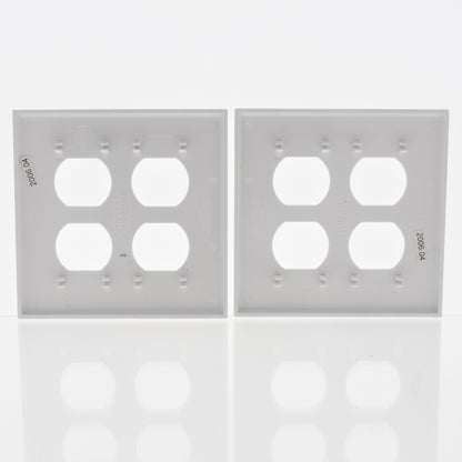 Cheetah 9090-W White 2-Gang Outlet Duplex Receptacle Cover Wallplates 2-Pack