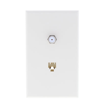 Cheetah Coax Wall Plate Jack Coaxial Cable Outlet Cover CH259-T