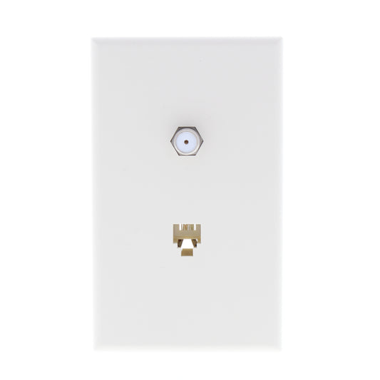 Cheetah Coax Wall Plate Jack Coaxial Cable Outlet Cover CH259-T