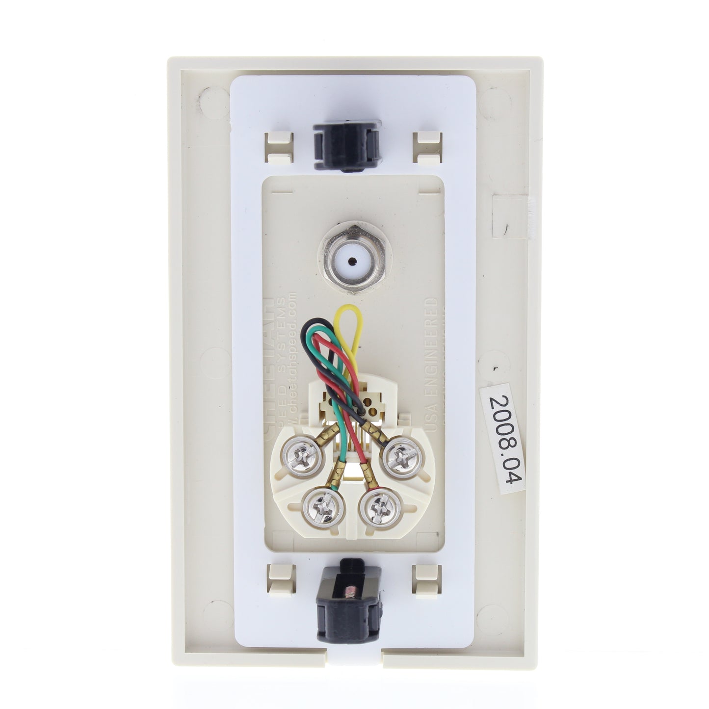 Cheetah Coax Wall Plate Jack Coaxial Cable Outlet Cover CH259-T