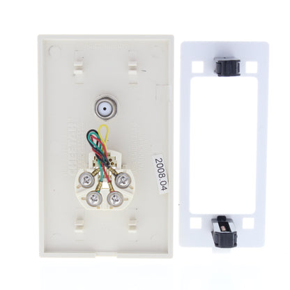 Cheetah Coax Wall Plate Jack Coaxial Cable Outlet Cover CH259-T