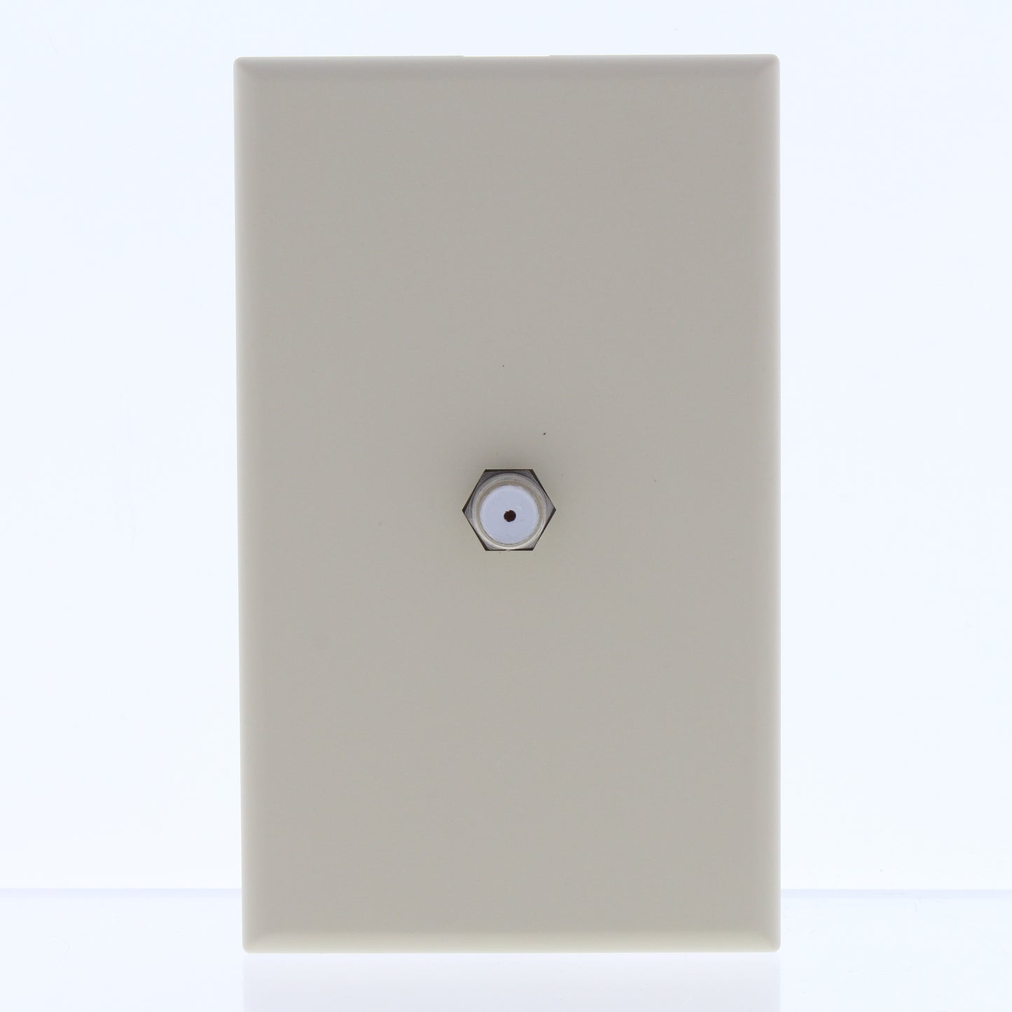 Cheetah Ivory Coax Wall Plate Jack Single Coaxial Cable Outlet Cover CH281-I