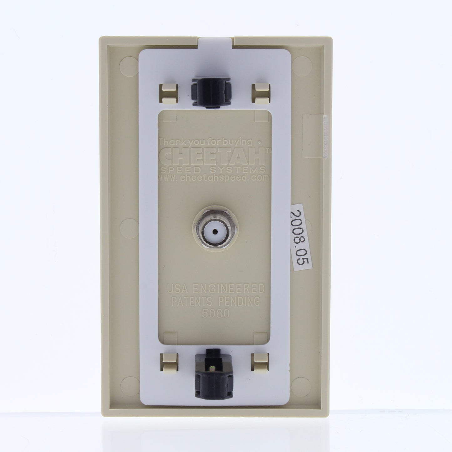 Cheetah Ivory Coax Wall Plate Jack Single Coaxial Cable Outlet Cover CH281-I