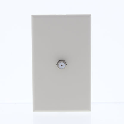 Cheetah CH281-T Light Almond Coaxial Cable Outlet Cover Wall Plate Single Jack