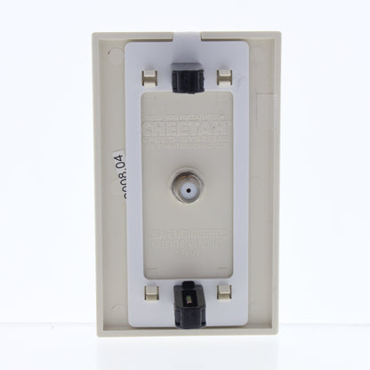 Cheetah CH281-T Light Almond Coaxial Cable Outlet Cover Wall Plate Single Jack