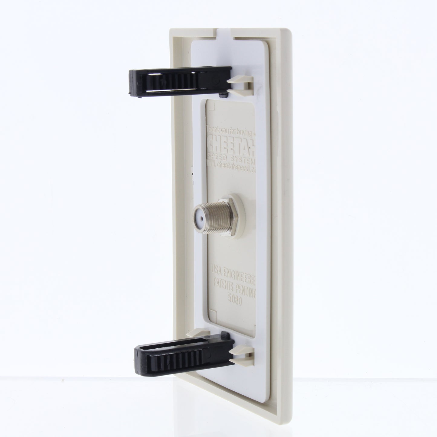 Cheetah CH281-T Light Almond Coaxial Cable Outlet Cover Wall Plate Single Jack