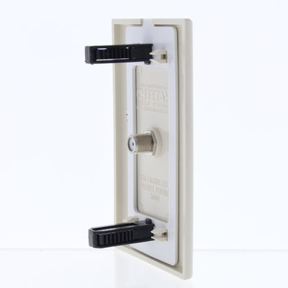 Cheetah CH281-T Light Almond Coaxial Cable Outlet Cover Wall Plate Single Jack