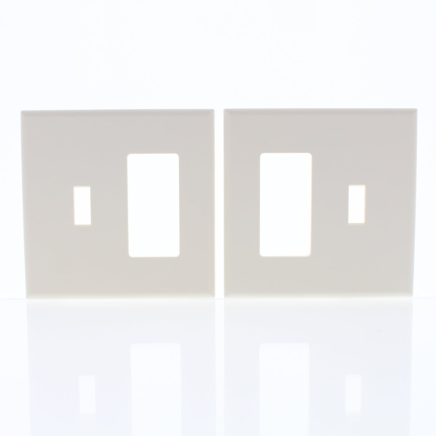 Cheetah P826C-C0T Light Almond Toggle Decorator Snap-In Screwless Wallplate 2pcs