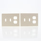Cheetah PJ21C-C0T 3-Gang Toggle Duplex Receptacle Screwless Cover Wallplate 2pcs