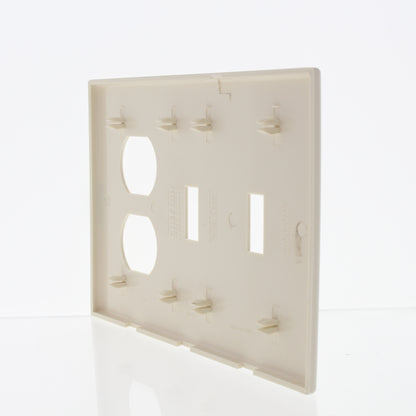 Cheetah PJ21C-C0T 3-Gang Toggle Duplex Receptacle Screwless Cover Wallplate 2pcs
