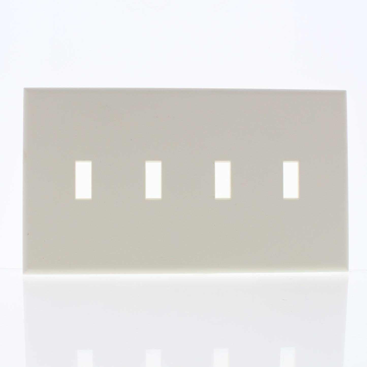 Cheetah PJ4C-COT Light Almond Toggle Switch 4-Gang Screwless Wallplates 2-pack