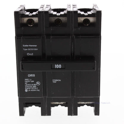 Cutler Hammer QCD3100H Thermal Magnetic Miniature Circuit Breaker 100A 240V 3P