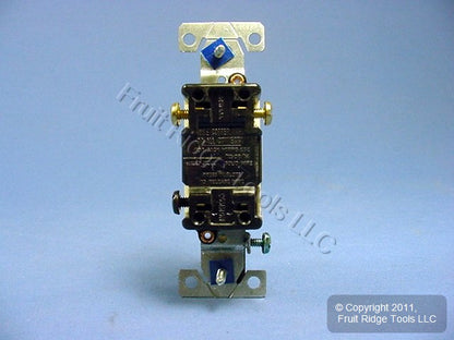 Cooper 1303-7A Almond Residential Toggle Light Switches 3-Way 15A 120V 10-Pack