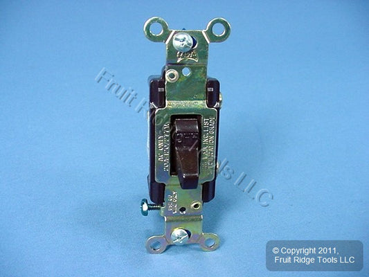 Cooper Wiring Devices CS120B Brown Commercial Single Pole On/Off