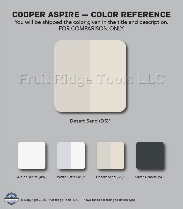 Cooper Aspire 9558DS Desert Sand Blank Modular Cover Port Filler Inserts 2-Pack
