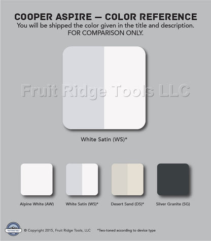 Cooper 9550WS White Satin Pale Gray 1-Gang 1-Port Nylon Mid-Size Wallplate Cover