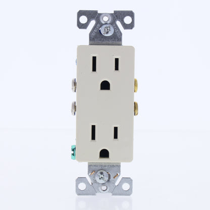 10 Cooper Almond Decorator Outlet Duplex Receptacles Nema 5-15R 15A 125V 1107-9A
