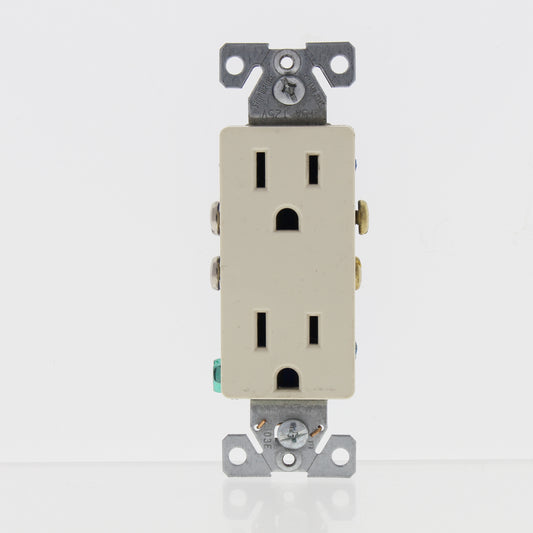 Cooper Almond Decorator Outlet Duplex Receptacles Nema 5-15R 15A 125V 1107-9A