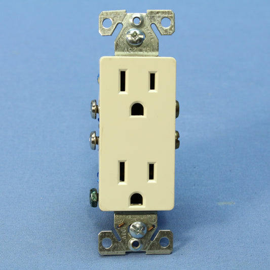 Cooper 1107-9LA Light Almond Residential Decorator 5-15R 15A Duplex Bulk Outlet