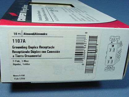 10 Cooper Almond Decorator Outlets Duplex Receptacle 15A 125V Nema 5-15R 1107A