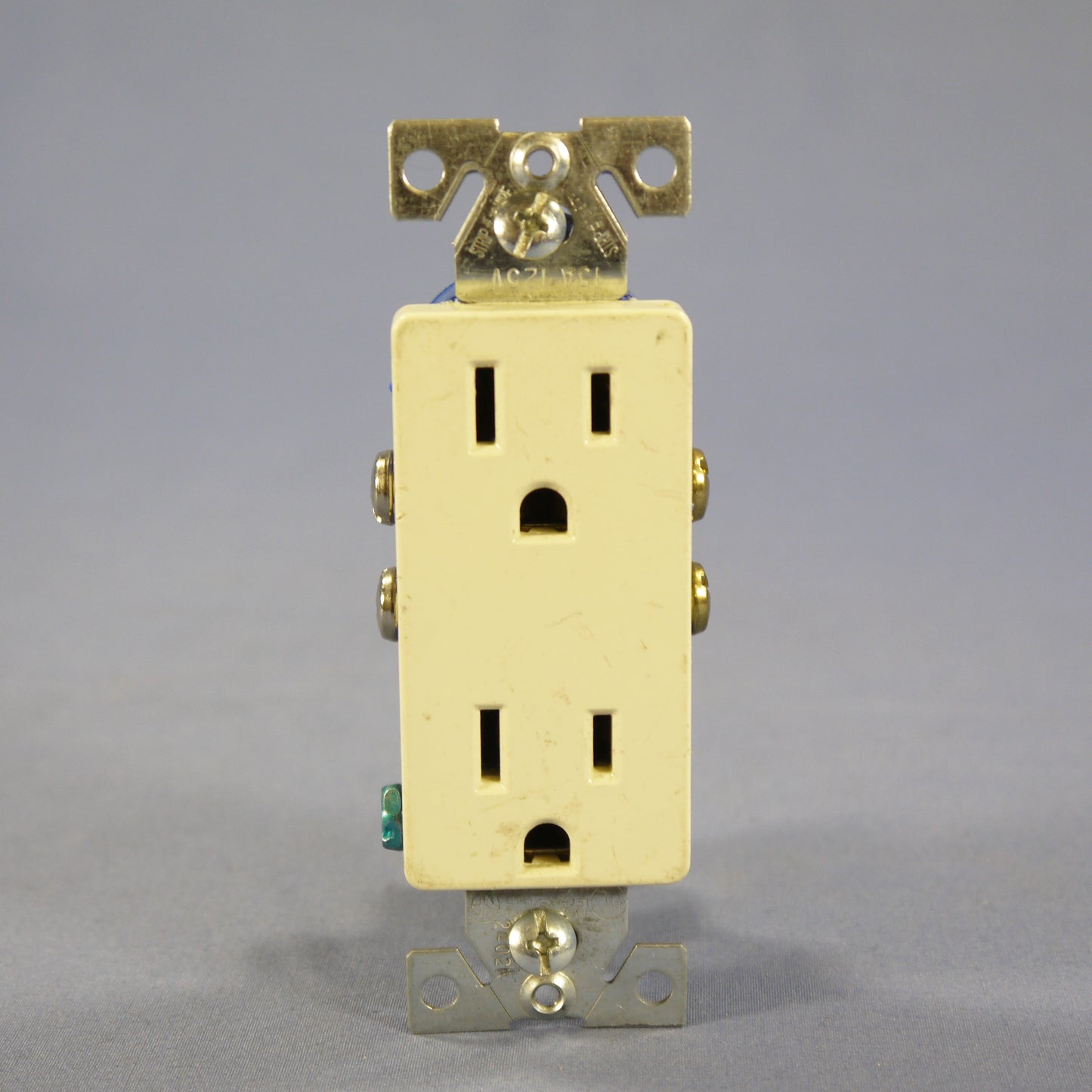 Cooper 1107A Almond Residential Decorator 5-15 15A Bulk Outlet Duplex Receptacle