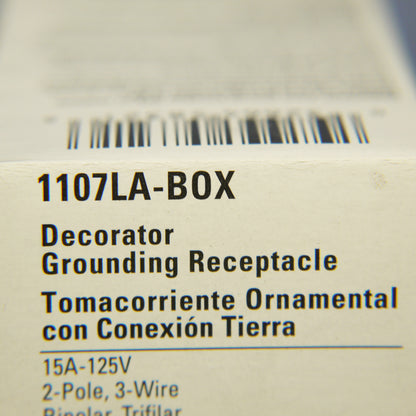 Cooper Lt Almond Decorator Receptacle Duplex Outlet 5-15 15A 125V 1107LA Boxed