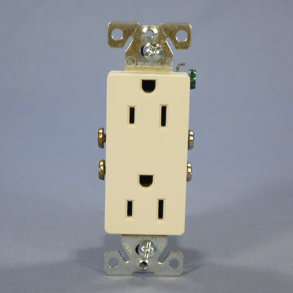 Cooper Lt Almond Decorator Receptacle Duplex Outlet 5-15 15A 125V 1107LA Boxed