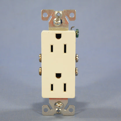 Cooper 1107LA Light Almond Decorator 5-15R 15A 125V Bulk Receptacle Residential