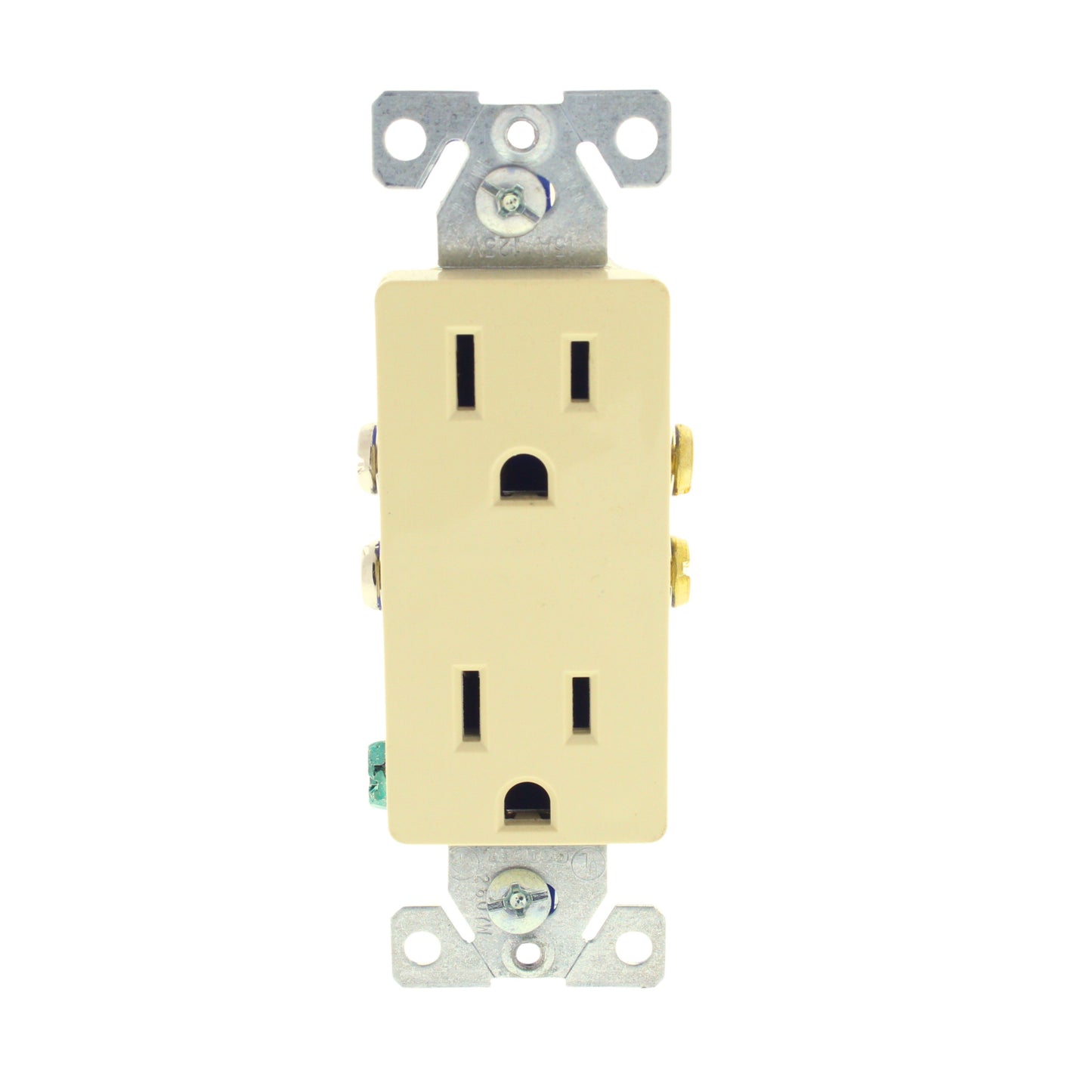 Cooper 1107V Ivory Residential Decorator Receptacle Duplex Outlet 15A 125V 5-15R