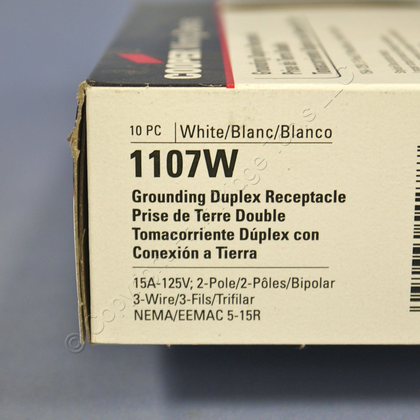 10 Cooper White Decorator Receptacle Duplex Outlets Nema 5-15R 15A 125V Boxed