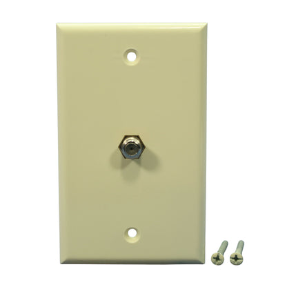 Cooper 1172A Almond 1-Gang Coaxial Jack Unbreakable Standard Wallplate Cover