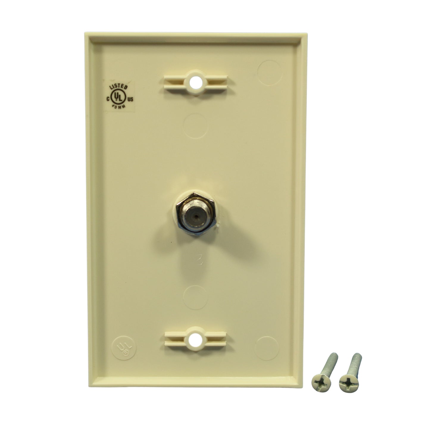 Cooper 1172A Almond 1-Gang Coaxial Jack Unbreakable Standard Wallplate Cover