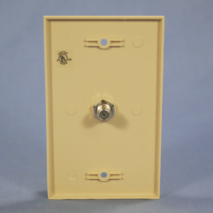 Cooper 1172V Ivory 1-Gang F-Connector Unbreakable Nylon Standard Wallplate Cover