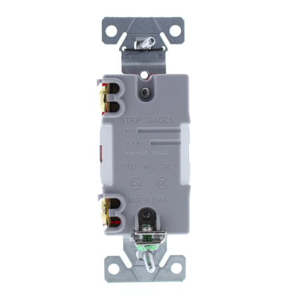 Cooper 1221V Ivory Industrial Grade Single Pole AC Toggle Wall Light Switch 20A