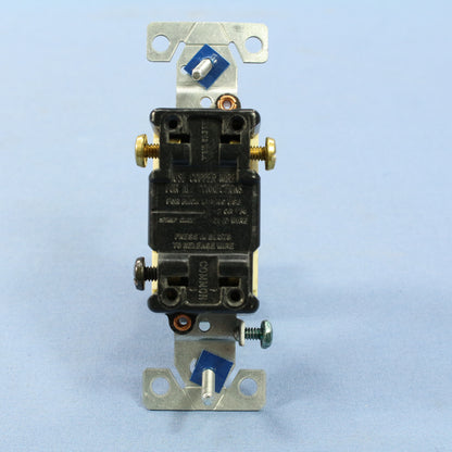 Cooper 1223-1V Ivory Industrial 3-Way Framed Toggle Wall Light Switch 15A Bulk