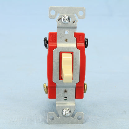Cooper 1224V 4-Way Ivory Industrial Grade Toggle Switch 20A Back & Side Wired