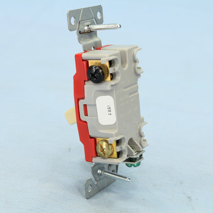 Cooper 1224V 4-Way Ivory Industrial Grade Toggle Switch 20A Back & Side Wired