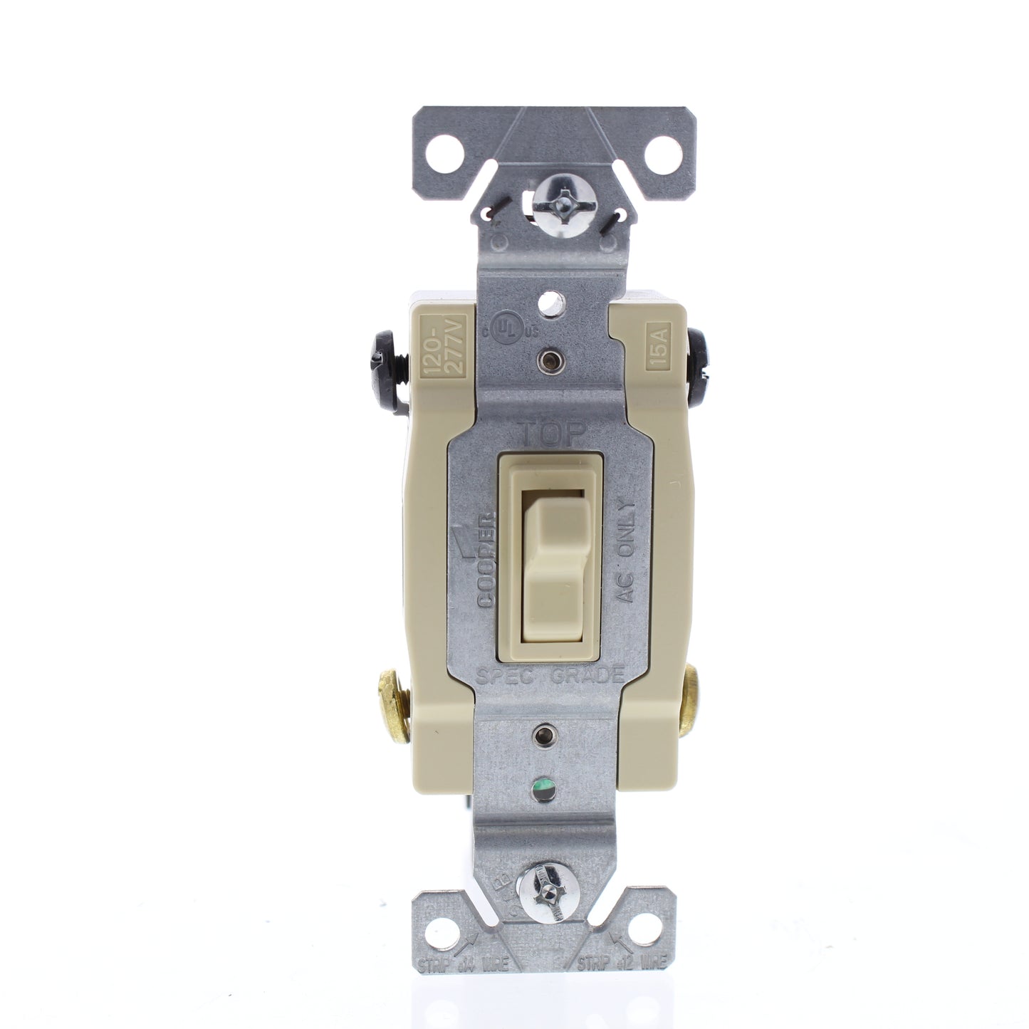 Cooper Ivory 4-Way Toggle Wall Light Switch 15A 120/277V Commercial 1242-7V