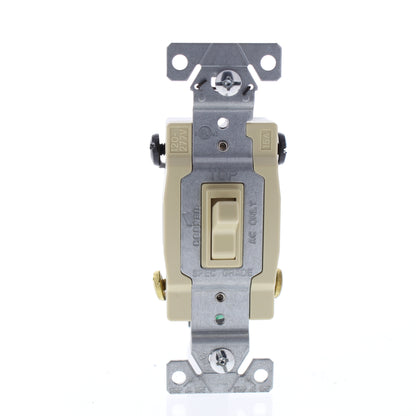 Cooper Ivory 4-Way Toggle Wall Light Switch 15A 120/277V Commercial 1242-7V