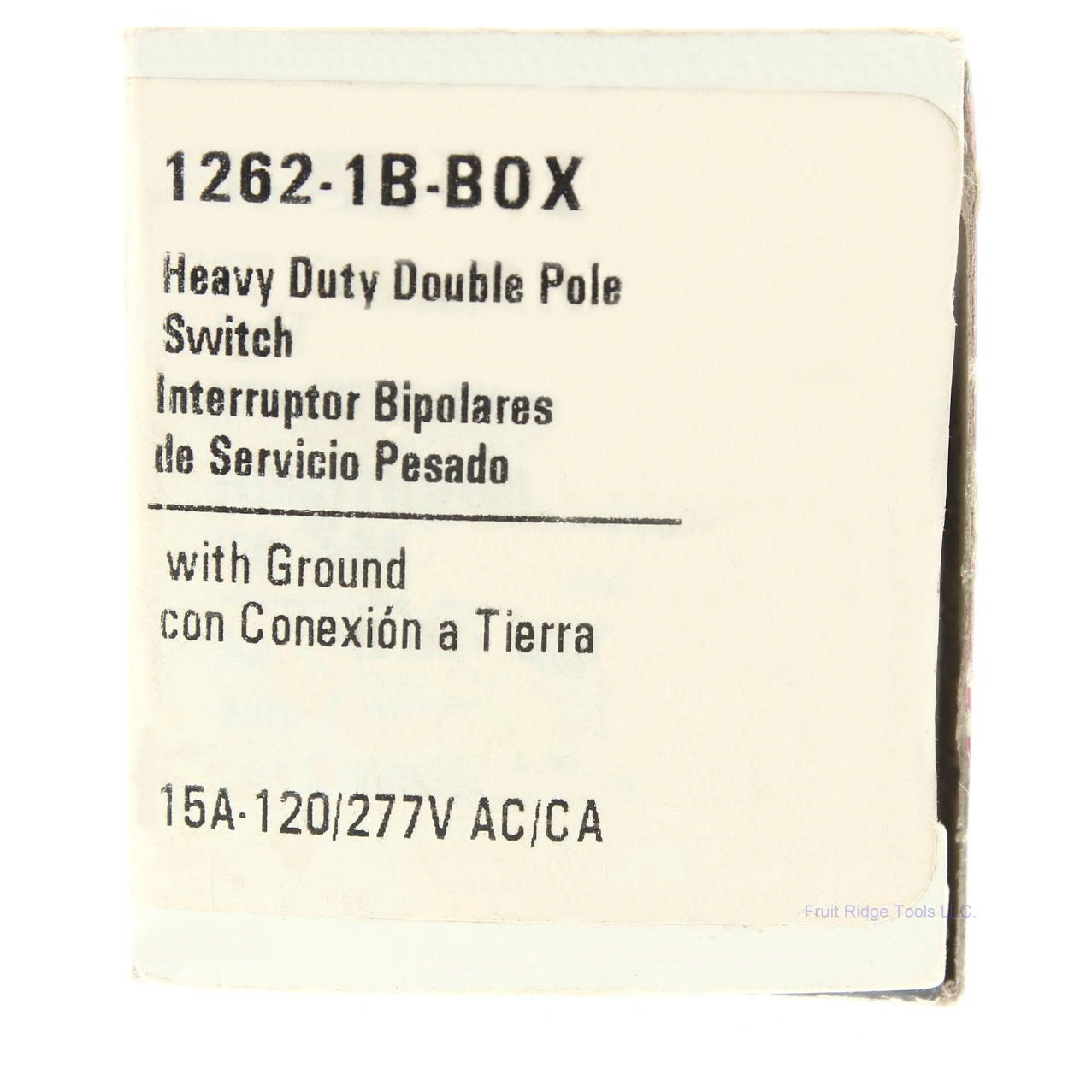 Cooper Brown Heavy Duty Grounding Double Pole Toggle Switch 15A 120/277V 1262-1B