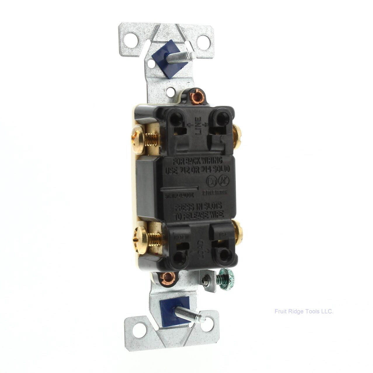 Cooper 1262-1W White Heavy Duty Grounding Double Pole Toggle Switch 15A 120/277V