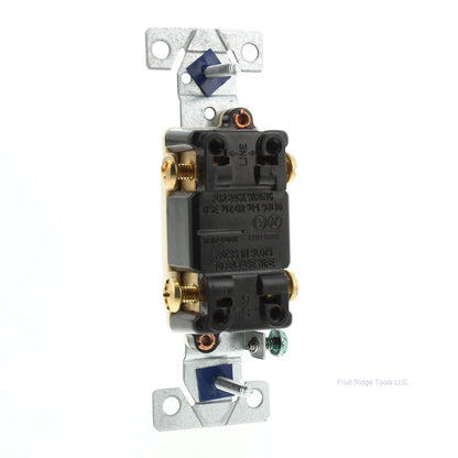 Cooper 1262-1W White Heavy Duty Grounding Double Pole Toggle Switch 15A 120/277V