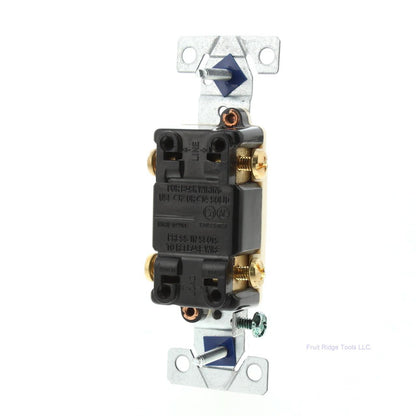 Cooper 1262-1W White Heavy Duty Grounding Double Pole Toggle Switch 15A 120/277V