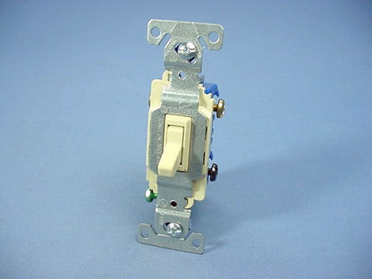 Cooper Wiring 1303-7V Ivory Toggle Wall Light Switch 3-Way 15A 120V Bulk